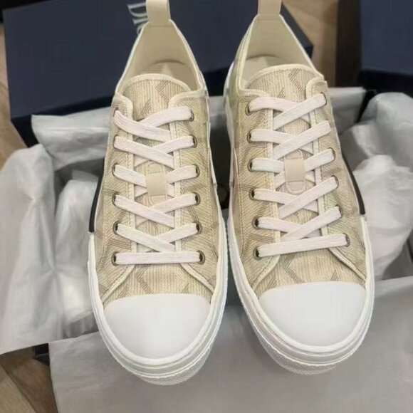NIB Authentic Dior B23 Low 'CD Diamond - Natural' - Picture 2 of 4